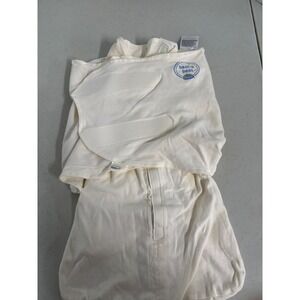 HALO SleepSack Swaddle Newborn 0-3M Cream Cotton 3-Way Wearable Blanket 6-12 lbs